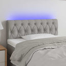vidaXL világosszürke szövet LED-es fejtámla 100 x 7 x 78/88 cm