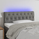 vidaXL sötétszürke szövet LED-es fejtámla 100 x 7 x 78/88 cm