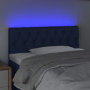 vidaXL kék szövet LED-es fejtámla 100 x 7 x 78/88 cm