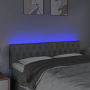 vidaXL világosszürke szövet LED-es fejtámla 144 x 7 x 78/88 cm