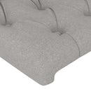 vidaXL világosszürke szövet LED-es fejtámla 144 x 7 x 78/88 cm