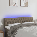 vidaXL tópszínű szövet LED-es fejtámla 144x7x78/88 cm