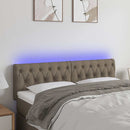 vidaXL tópszínű szövet LED-es fejtámla 144x7x78/88 cm