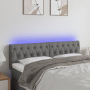 vidaXL sötétszürke szövet LED-es fejtámla 160x7x78/88 cm