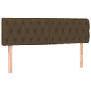 vidaXL sötétbarna szövet LED-es fejtámla 160x7x78/88 cm