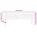 vidaXL krémszínű szövet LED-es fejtámla 160x7x78/88 cm
