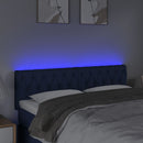 vidaXL kék szövet LED-es fejtámla 160x7x78/88 cm