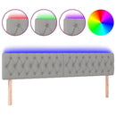 vidaXL világosszürke szövet LED-es fejtámla 180x7x78/88 cm