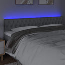 vidaXL világosszürke szövet LED-es fejtámla 180x7x78/88 cm