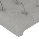 vidaXL világosszürke szövet LED-es fejtámla 180x7x78/88 cm