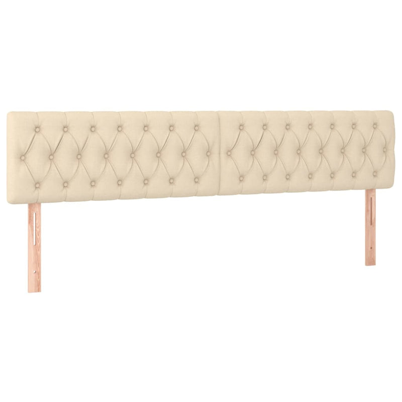 vidaXL krémszínű szövet LED-es fejtámla 180x7x78/88 cm