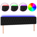 vidaXL fekete szövet LED-es fejtámla 200x7x78/88 cm