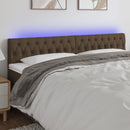 vidaXL sötétbarna szövet LED-es fejtámla 200x7x78/88 cm