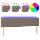 vidaXL tópszínű szövet LED-es fejtámla 200x7x78/88 cm