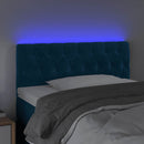 vidaXL sötétkék bársony LED-es fejtámla 90 x 7 x 78/88 cm