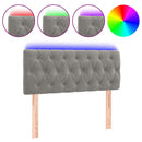 vidaXL világosszürke bársony LED-es fejtámla 100 x 7 x 78/88 cm