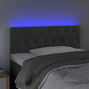 vidaXL sötétszürke bársony LED-es fejtámla 100 x 7 x 78/88 cm