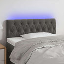 vidaXL sötétszürke bársony LED-es fejtámla 100 x 7 x 78/88 cm