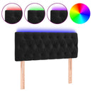 vidaXL fekete bársony LED-es fejtámla 100 x 7 x 78/88 cm