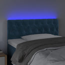 vidaXL sötétkék bársony LED-es fejtámla 100 x 7 x 78/88 cm
