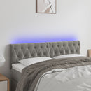 vidaXL világosszürke bársony LED-es fejtámla 144 x 7 x 78/88 cm