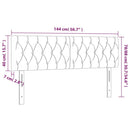 vidaXL sötétszürke bársony LED-es fejtámla 144 x 7 x 78/88 cm