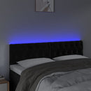 vidaXL fekete bársony LED-es fejtámla 144 x 7 x 78/88 cm