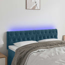 vidaXL sötétkék bársony LED-es fejtámla 144 x 7 x 78/88 cm