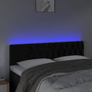 vidaXL fekete bársony LED-es fejtámla 160 x 7 x 78/88 cm