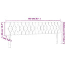 vidaXL sötétzöld bársony LED-es fejtámla 160 x 7 x 78/88 cm