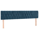 vidaXL sötétkék bársony LED-es fejtámla 180 x 7 x 78/88 cm