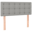 vidaXL világosszürke szövet LED-es fejtámla 90x5x78/88 cm