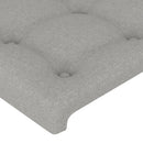 vidaXL világosszürke szövet LED-es fejtámla 90x5x78/88 cm