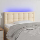 vidaXL krémszínű szövet LED-es fejtámla 90x5x78/88 cm
