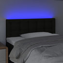 vidaXL fekete szövet LED-es fejtámla 100x5x78/88 cm