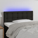 vidaXL fekete szövet LED-es fejtámla 100x5x78/88 cm
