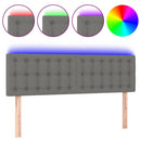 vidaXL sötétszürke szövet LED-es fejtámla 144x5x78/88 cm