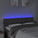 vidaXL sötétszürke szövet LED-es fejtámla 144x5x78/88 cm