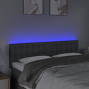 vidaXL sötétszürke szövet LED-es fejtámla 144x5x78/88 cm