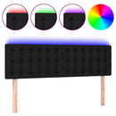 vidaXL fekete szövet LED-es fejtámla 144x5x78/88 cm