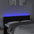 vidaXL fekete szövet LED-es fejtámla 144x5x78/88 cm