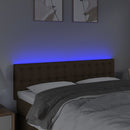vidaXL sötétbarna szövet LED-es fejtámla 144x5x78/88 cm