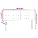 vidaXL krémszínű szövet LED-es fejtámla 144x5x78/88 cm