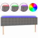 vidaXL sötétszürke szövet LED-es fejtámla 160x5x78/88 cm