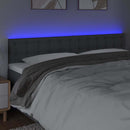 vidaXL sötétszürke szövet LED-es fejtámla 160x5x78/88 cm