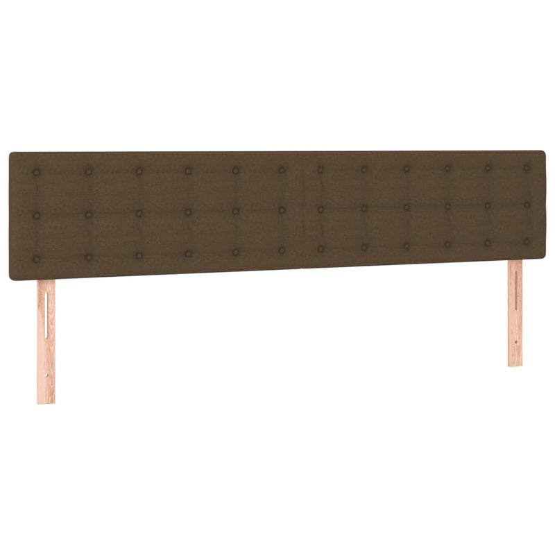 vidaXL sötétbarna szövet LED-es fejtámla 160x5x78/88 cm