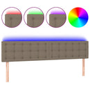 vidaXL tópszínű szövet LED-es fejtámla 160x5x78/88 cm