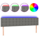 vidaXL sötétszürke szövet LED-es fejtámla 180x5x78/88 cm
