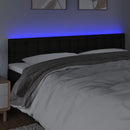 vidaXL fekete szövet LED-es fejtámla 180x5x78/88 cm