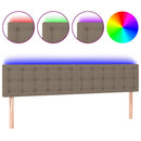 vidaXL tópszínű szövet LED-es fejtámla 180x5x78/88 cm